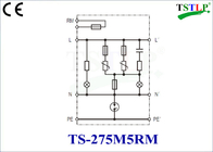 5kA / 10kA نوع 3 صواعق صواعق الطفرة لأنظمة امدادات الطاقة TT / TN S